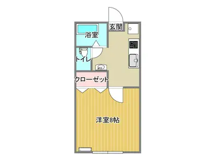 村山駅西アパート(1K/1階)の間取り写真