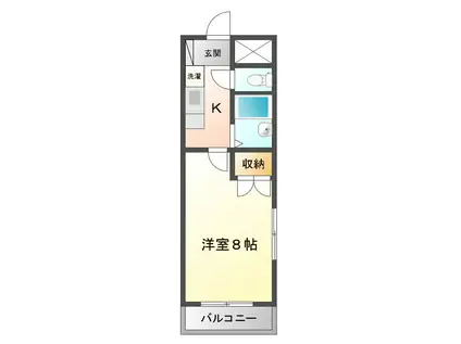 ピディエスTAMAGAKI(1K/3階)の間取り写真