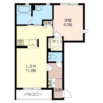 シャーメゾンリベルテ(1LDK/1階)の間取り写真