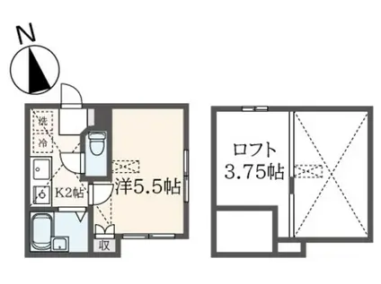 メゾンフラワー高井戸東(1K/1階)の間取り写真
