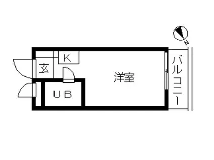 ハイシティ表参道(ワンルーム/2階)の間取り写真