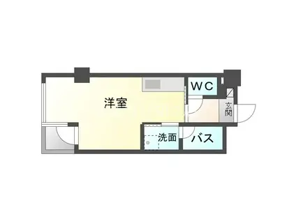 シャトーヨサミ(ワンルーム/3階)の間取り写真