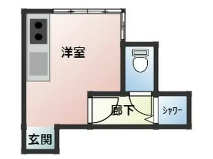 小崎アパート(ワンルーム/1階)の間取り写真