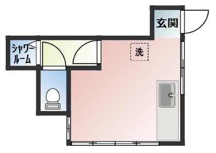 小崎アパート(ワンルーム/1階)の間取り写真