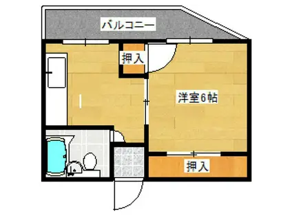 アトラス昭和町(1K/2階)の間取り写真