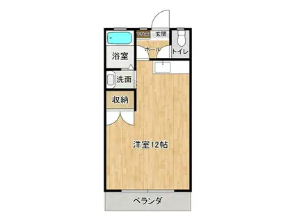 コートダジュールC(ワンルーム/1階)の間取り写真