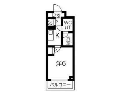 ジェノビア渋谷本町グリーンヴェール(1K/2階)の間取り写真
