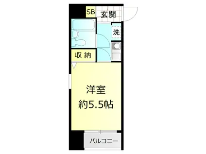 マリオン横浜ハーバーライト(1K/3階)の間取り写真