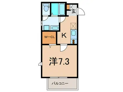 九曜新大塚マンション(1K/2階)の間取り写真