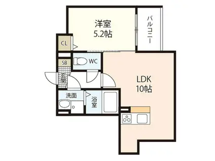 ANMUT 廿日市(1LDK/1階)の間取り写真