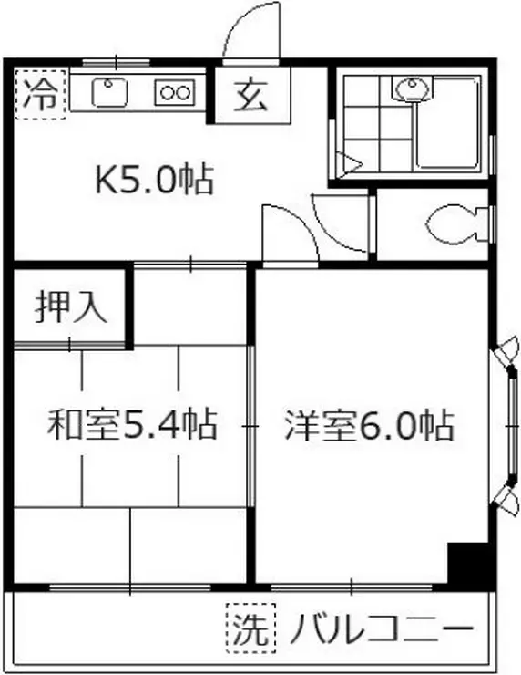 アメニティ瀬川 4階階 間取り