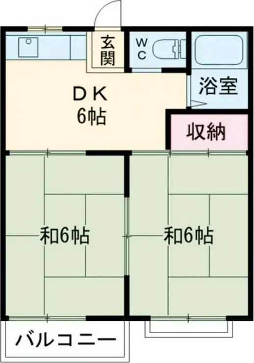 コーポイワキ 2階階 間取り