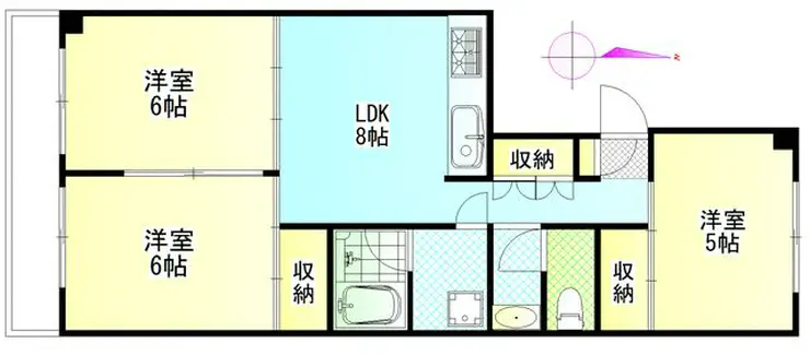 フォンテーヌ中野 2階階 間取り