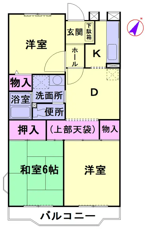 サンハッピー行徳 1階階 間取り