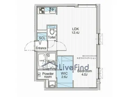 JANUS RESIDENCES澄川中央(1LDK/2階)の間取り写真