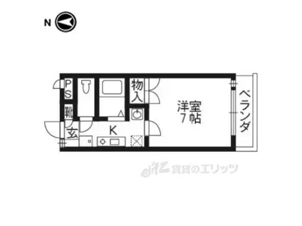 ウッドリーム木香館(1K/3階)の間取り写真