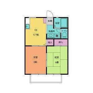 パナハイツ金森(2DK/2階)の間取り写真