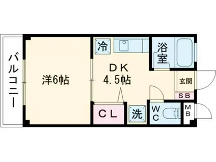 STAYS(1DK/1階)の間取り写真