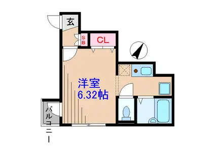 マークコート日吉(1K/1階)の間取り写真