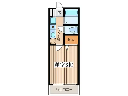 ビラ510 NO.6(1K/2階)の間取り写真
