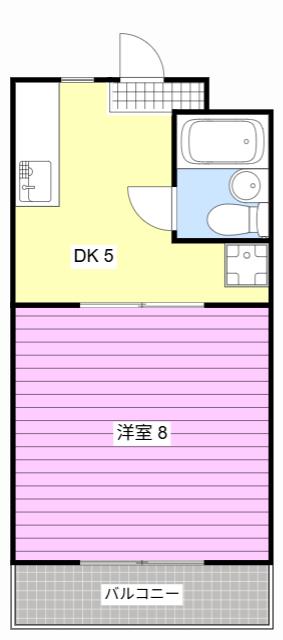 ハイツ天龍I(1DK/3階)の間取り写真