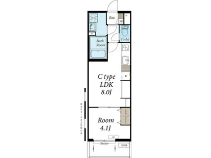 リブリ・相模大野IV(1LDK/1階)の間取り写真