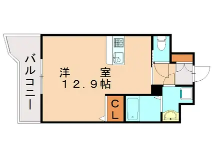 セレスタイト黒崎(ワンルーム/9階)の間取り写真