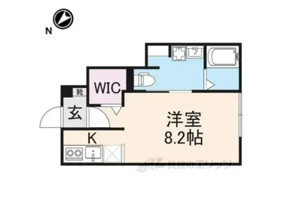 RUSH Ⅰ(1K/1階)の間取り写真