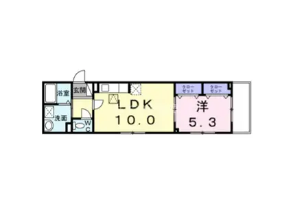 CASA南千住(1LDK/1階)の間取り写真