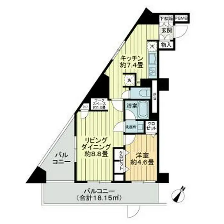 クレール芝 3階階 間取り