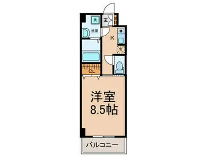 サン笠取(1K/3階)の間取り写真