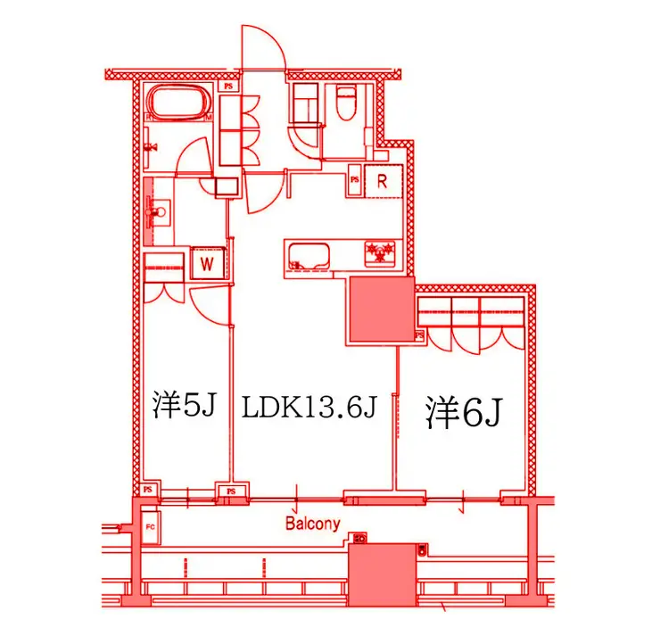 グランドメゾン山下公園 6階階 間取り