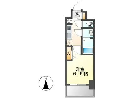 プレサンスNAGOYA本陣(1K/12階)の間取り写真