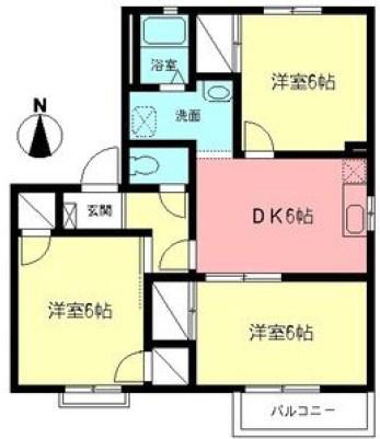 マルベリーE(3DK/2階)の間取り写真