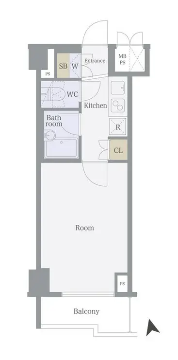 ルーブル大森八番館 2階階 間取り