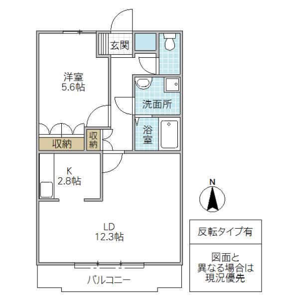 GREEN HILLS(1LDK/1階)の間取り写真