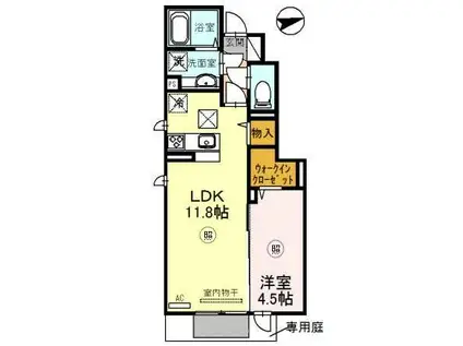 サニーDハウス芝町イースト(1LDK/1階)の間取り写真