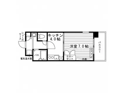 サンメイツ京阪・竹田(1K/4階)の間取り写真