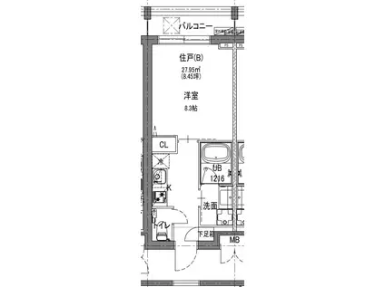 LALA NISHIAZABU(1K/3階)の間取り写真