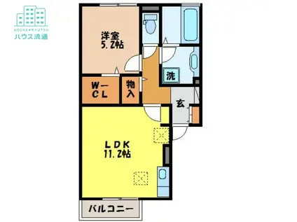リッチジャスミン(1LDK/2階)の間取り写真