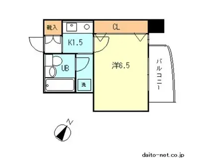 エクセル御代の台(1K/10階)の間取り写真