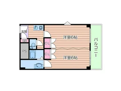 アバンティ貝塚I番館・II番館(1LDK/3階)の間取り写真