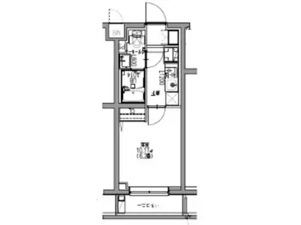 S-RESIDENCE行徳COURANT(1K/2階)の間取り写真