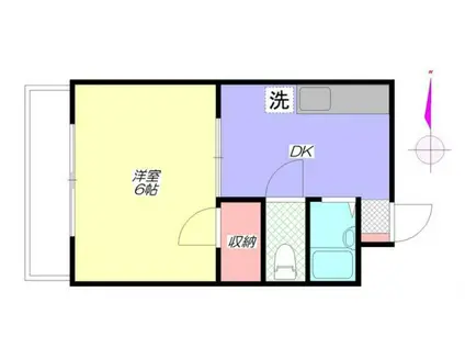 パルフェ・ド・ステージ(1DK/3階)の間取り写真