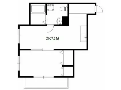 高久ビル(1DK/4階)の間取り写真