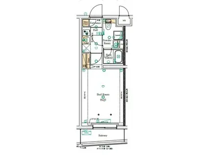 ヴォーガコルテ多摩川V(1K/3階)の間取り写真