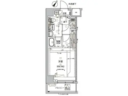 ARCOBALENO KANAMACHIII(1K/5階)の間取り写真