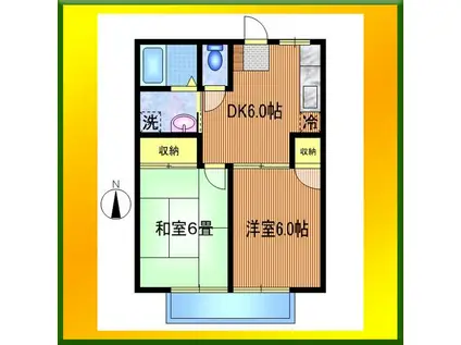 クリーンハイツマスダ(2DK/1階)の間取り写真