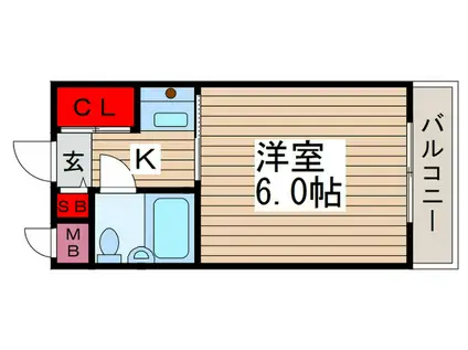 コーポレージ中葛西(1K/3階)の間取り写真