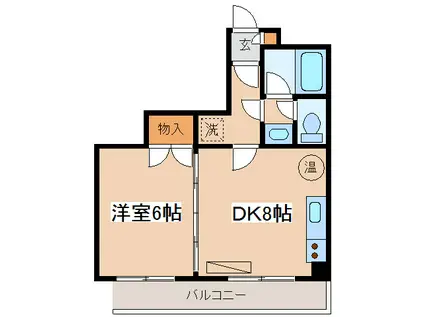 アビタシオン リビエール(1DK/7階)の間取り写真